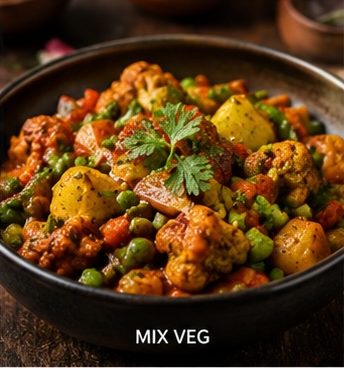 Seasonal mixed vegetable sabzi